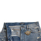 Dolce & Gabbana Blue Tattered Embellished Bermuda Shorts