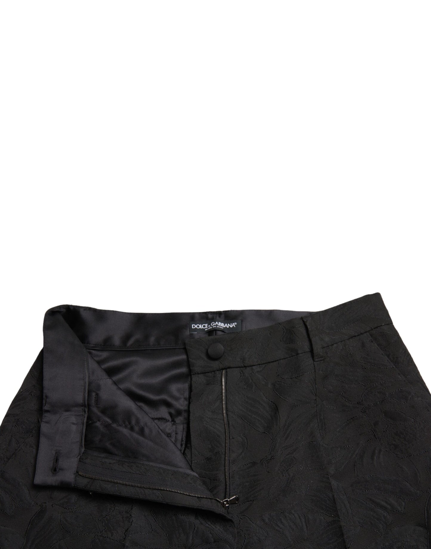 Dolce & Gabbana Black High Waist Tapered Pants