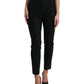 Dolce & Gabbana Black Wool High Waist Tapered Pants