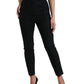 Dolce & Gabbana Black Wool High Waist Tapered Pants