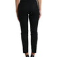 Dolce & Gabbana Black Wool High Waist Tapered Pants