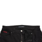 Dolce & Gabbana Black Cotton Mid Waist Skinny Denim Jeans