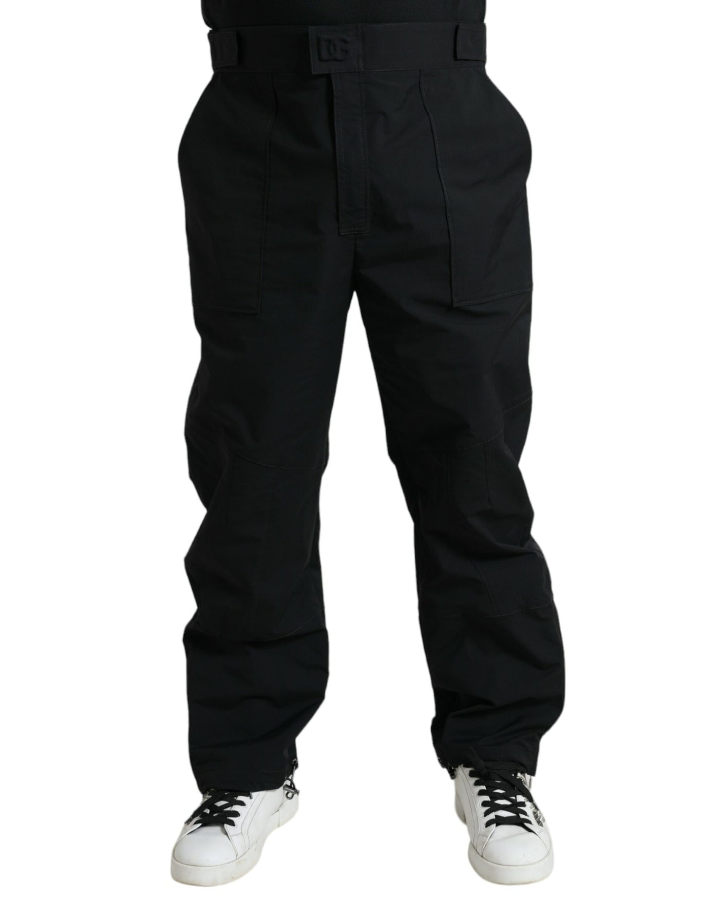 Dolce & Gabbana Black Logo Straight Pants