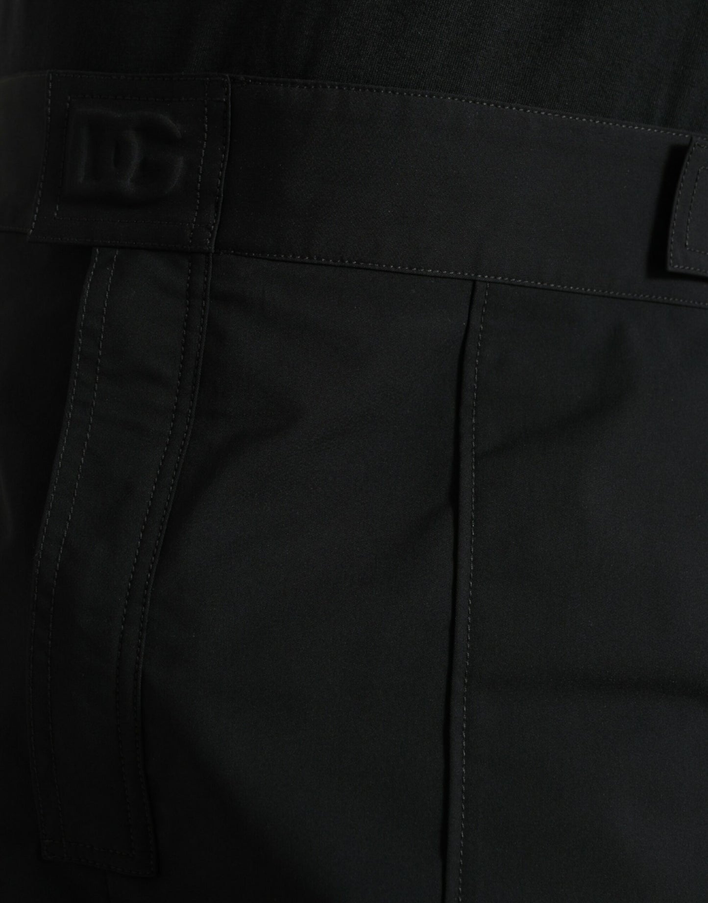 Dolce & Gabbana Black Logo Straight Pants