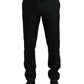 Dolce & Gabbana Black Wool Slim Fit Formal Trouser Dress Pants