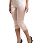 Dolce & Gabbana Pink Satin Silk Tights Cropped Pants