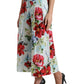 Dolce & Gabbana Multicolor Floral High Waist Wide Leg Pants