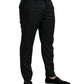 Dolce & Gabbana Black Wool Slim Fit Formal Trouser Dress Pants