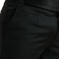 Dolce & Gabbana Black Wool Slim Fit Formal Trouser Dress Pants