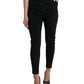 Dolce & Gabbana Black Wool Stretch High Waist Skinny Pants