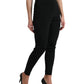 Dolce & Gabbana Black Wool Stretch High Waist Skinny Pants