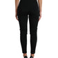 Dolce & Gabbana Black Wool Stretch High Waist Skinny Pants