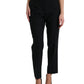 Dolce & Gabbana Black Wool High Waist Straight Pants