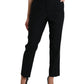 Dolce & Gabbana Black Wool High Waist Straight Pants