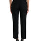 Dolce & Gabbana Black Wool High Waist Straight Pants