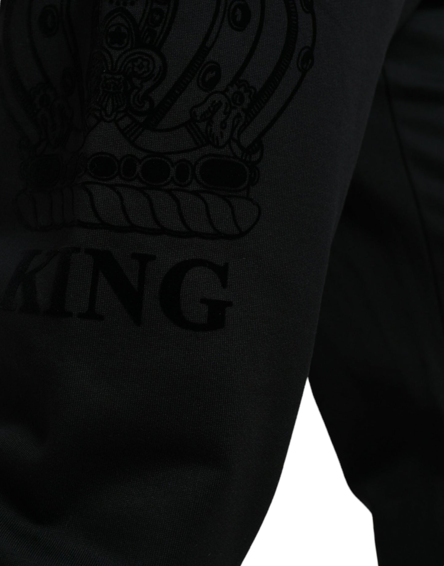 Dolce & Gabbana Black Cotton Logo Sweatpants Jogging Pants