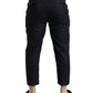 Dolce & Gabbana Blue Wool Cropped Tapered Pants