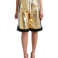 Dolce & Gabbana Gold Metallic High Waist Shorts