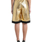 Dolce & Gabbana Gold Metallic High Waist Shorts