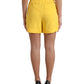 Dolce & Gabbana Yellow Viscose High Waist Bermuda Shorts