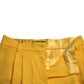 Dolce & Gabbana Yellow Viscose High Waist Bermuda Shorts