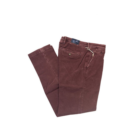 Jacob Cohen Burgundy Cotton Jeans & Pant