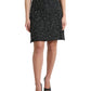 Dolce & Gabbana Black Wool Knit Tweed High Waist Mini Skirt