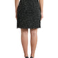 Dolce & Gabbana Black Wool Knit Tweed High Waist Mini Skirt