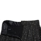 Dolce & Gabbana Black Wool Knit Tweed High Waist Mini Skirt