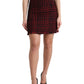 Dolce & Gabbana Black Red Cotton High Waist Tartan Tweed Mini Skirt