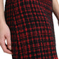 Dolce & Gabbana Black Red Cotton High Waist Tartan Tweed Mini Skirt