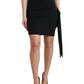 Dolce & Gabbana Black Viscose High Waist Fitted Mini Skirt