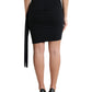 Dolce & Gabbana Black Viscose High Waist Fitted Mini Skirt