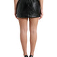 Dolce & Gabbana Black Cotton High Waist Fitted Mini Skirt