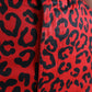 Dolce & Gabbana Red Leopard Print Cotton High Waist Mini Skirt