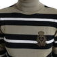 Dolce & Gabbana Multicolor Stripes Logo Turtle Neck Pullover Sweater