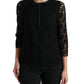 Dolce & Gabbana Black STAFF Floral Lace Blouse Top