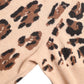 Dolce & Gabbana Beige Leopard Print Wool Turtleneck Top