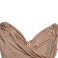 Dolce & Gabbana Elegant Beige V-Neck Sleeveless Sheer Top