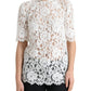 Dolce & Gabbana Elegant White Lace Blouse