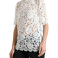 Dolce & Gabbana Elegant White Lace Blouse