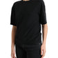 Dolce & Gabbana Black Silk Round Neck Short Sleeve Blouse Top