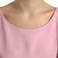 Dolce & Gabbana Pink Short Sleeves Round Neck Blouse Top