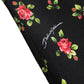 Dolce & Gabbana Black Rose Tie Sleeve Turtleneck Blouse Top