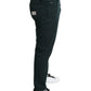 Dolce & Gabbana Green Cotton Stretch Skinny Men Denim Jeans