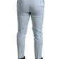 Dolce & Gabbana Sky Blue Cotton Stretch Skinny Pants