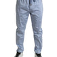 Dolce & Gabbana Light Blue Cotton Stretch Jogger Pants