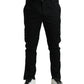 Dolce & Gabbana Black Gray Slim Cotton Denim Jeans Pants