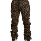 Dolce & Gabbana Brown Leopard Jacquard Jogger Pants