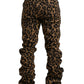 Dolce & Gabbana Brown Leopard Jacquard Jogger Pants